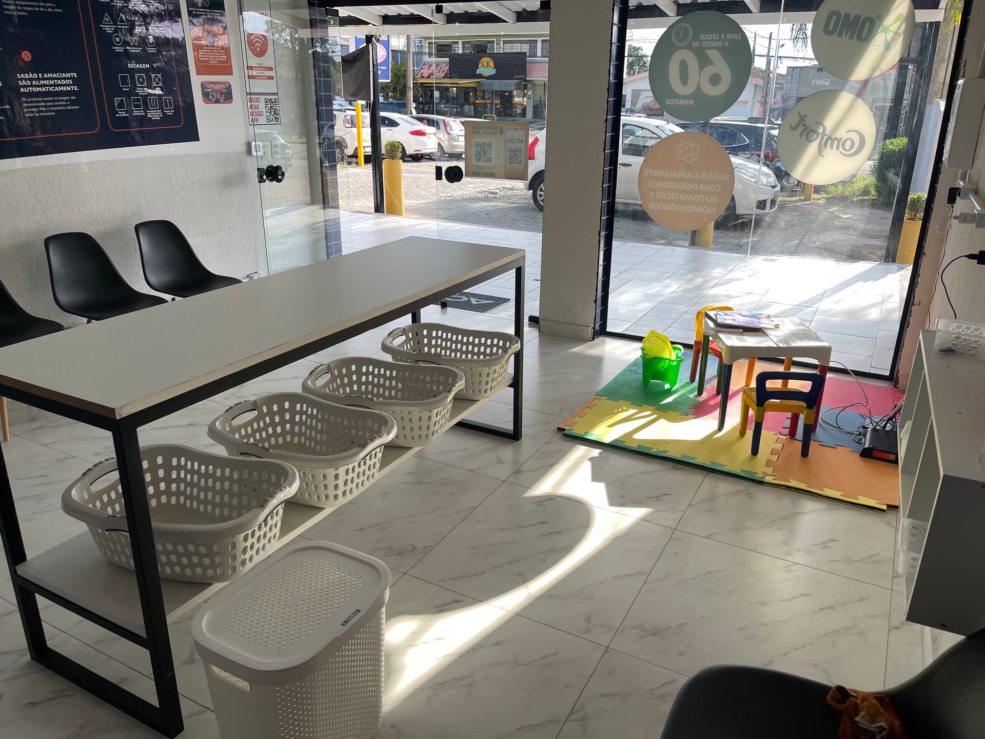 Espaço infantil da lavanderia
